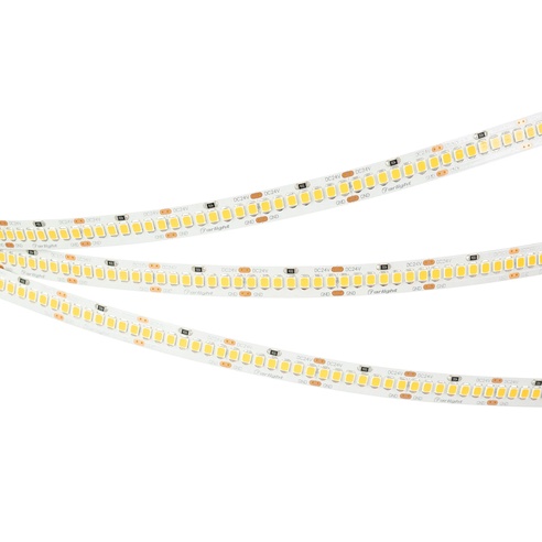 Лента светодиодная RT-A252-10mm 24V Warm3500 (11 W/m, IP20, 2835, 5m) (Arlight, Открытый)