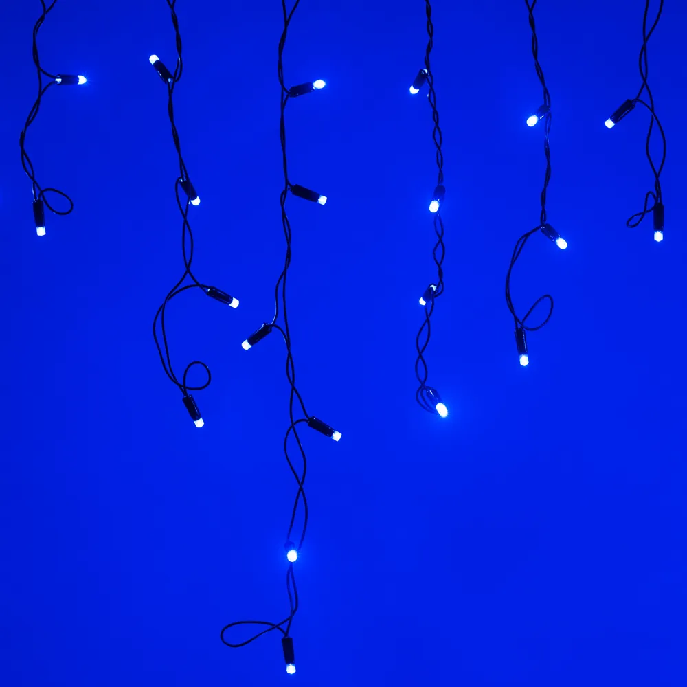 Светодиодная гирлянда ARD-EDGE-CLASSIC-2400x600-BLACK-88LED-FLASH BLUE (230V, 6W) (Ardecoled, IP65) - изображение товара